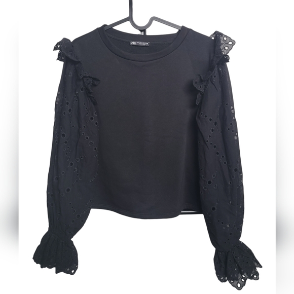 Zara Black Long Sleeve Sweater - Picture 2 of 5